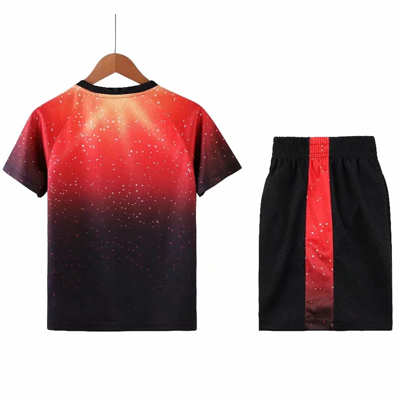 Новые детские трикотажная Футбольная форма Maillot De Foot Джерси под заказ футбол дети дышащие спортивный набор мальчик Футбольная форма