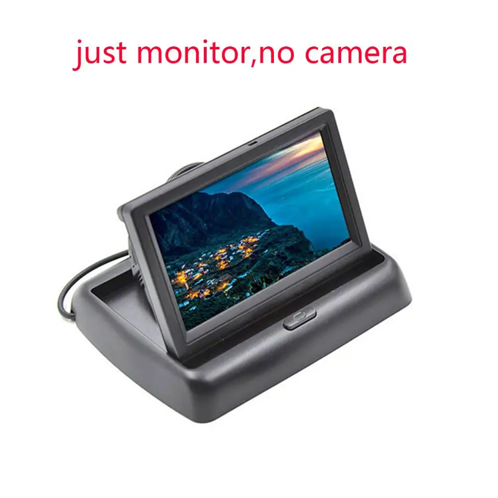 4,3 ''TFT lcd Автомобильный монитор с камерой заднего вида CCD Видео Авто помощь при парковке резервная камера заднего вида для автомобиля - Название цвета: Оранжевый