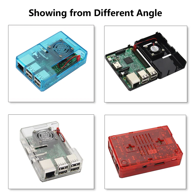 Для Raspberry Pi 3 чехол ABS Пластиковый Чехол черный/прозрачный/синий/красный корпус совместим с Raspberry Pi 3 Model B 3B Plus 2B