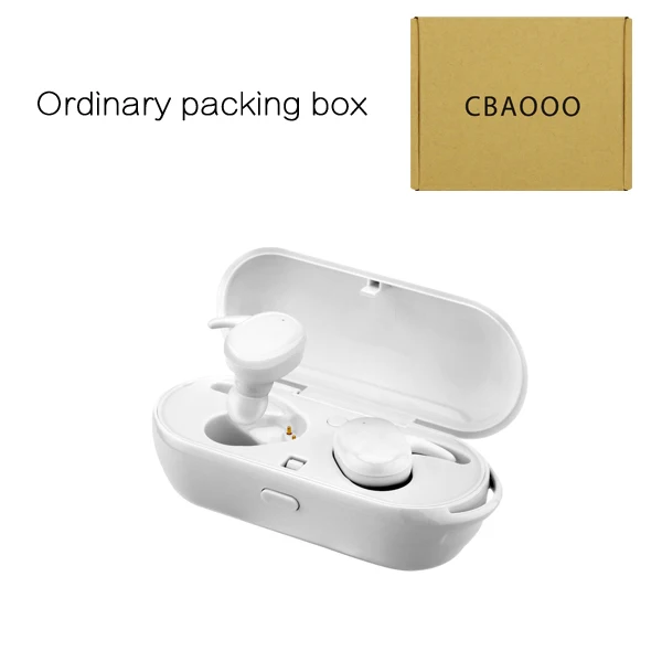 Ordinary packing box CBAOOO TWS Bluetooth наушники V5.0 беспроводные наушники сенсорное управление наушники 3D объемный звук и зарядная корзина для всех смартфонов - Цвет: Ordinary packing box