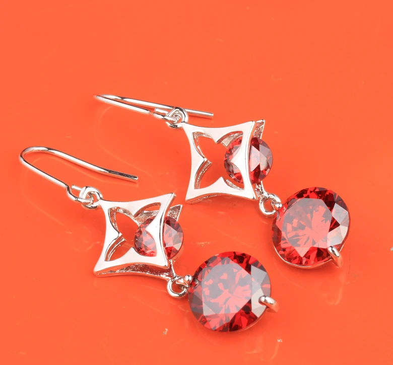 Веселый Звездный светильник темно красный гранатовый серебряное покрытие