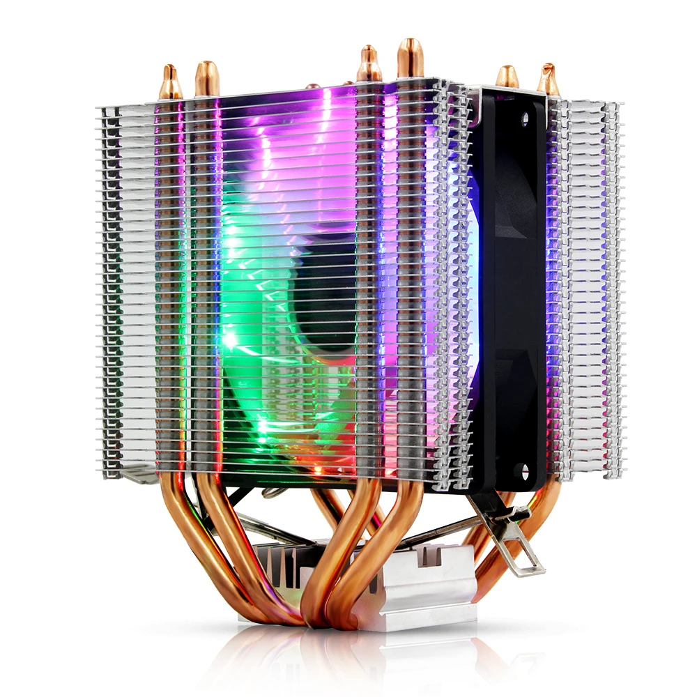 3Pin/4Pin RGB светодиодный Процессор кулер 4 Heatpipe двойной башенный Вентилятор