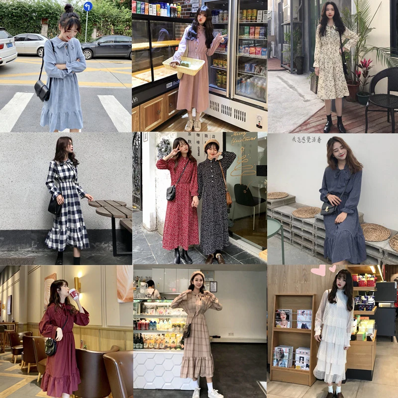 Шифоновое свободное платье с высокой эластичной талией в стиле ретро летнее