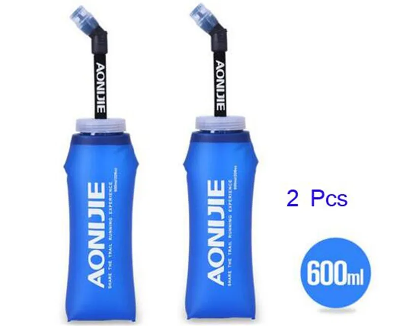 2 PCS 600ML Bottle AONIJIE 5L обновленный Женский Мужской жилет для марафона, рюкзак для велоспорта, походов, сумка для спорта на открытом воздухе, рюкзак для бега - Цвет: 2 PCS 600ML Bottle