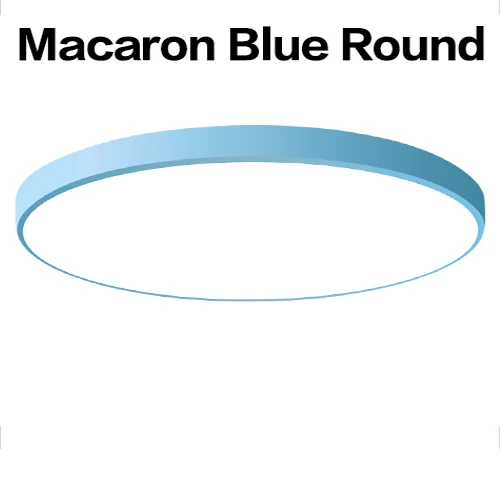 Macaron Blue Светодиодный потолочный светильник Ультратонкий 5 см светодиодный Современный простой светильник черно-белый круглый квадратный для гостиной спальни фойе столовой - Цвет корпуса: Macaron Blue