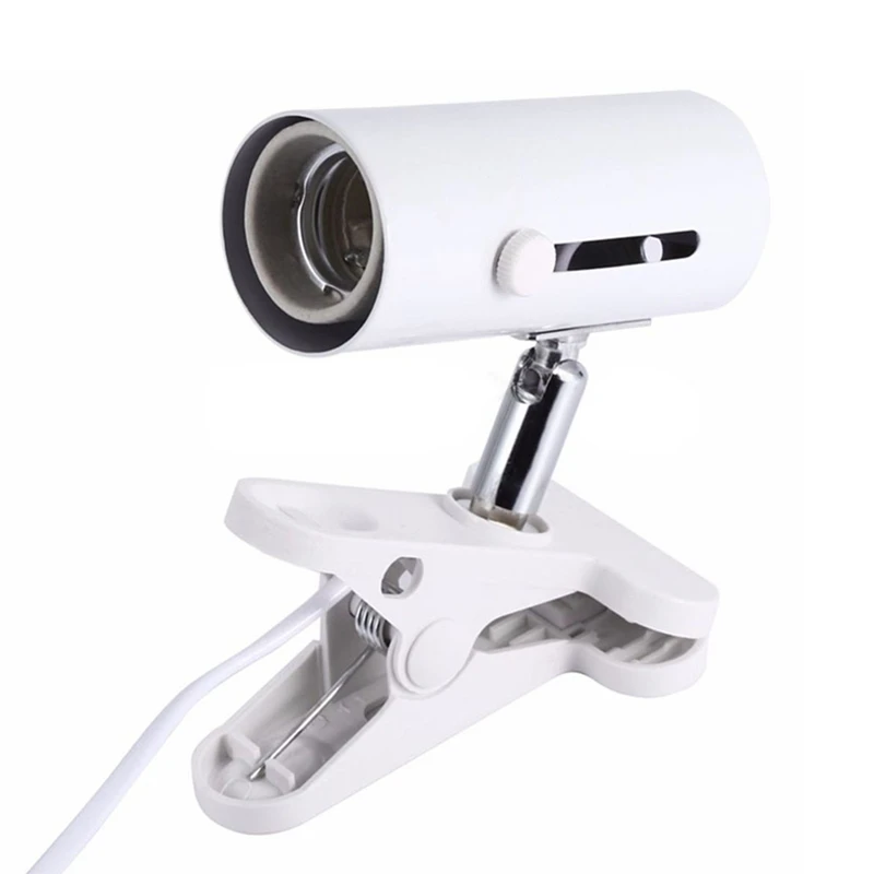 White with EU Plug Лампа для рептилий, зажим для лампы, держатель для лампы, термометр, гигрометр, черепаха, черепахи, греющийся светильник - Цвет: White with EU Plug