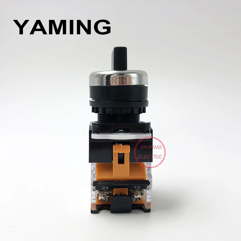 Latching/Momentary type Rotary switch knob 22mm 4 Screws Circular Flat round 2/3 position NO/NC LA38-11X2 20X3 P48 | Обустройство