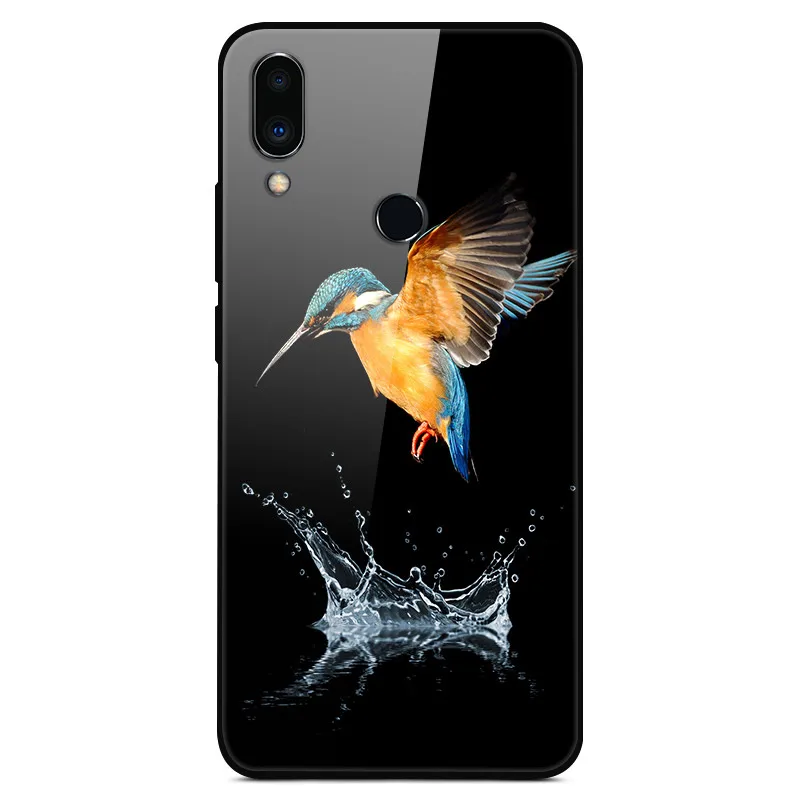 17 Чехол из закаленного стекла для Meizu Note 9, мягкий бампер, 3D мраморный принт с животными, Funda для Meizu Note 9, Note9, M9, Note, чехол для телефона - Цвет: 17