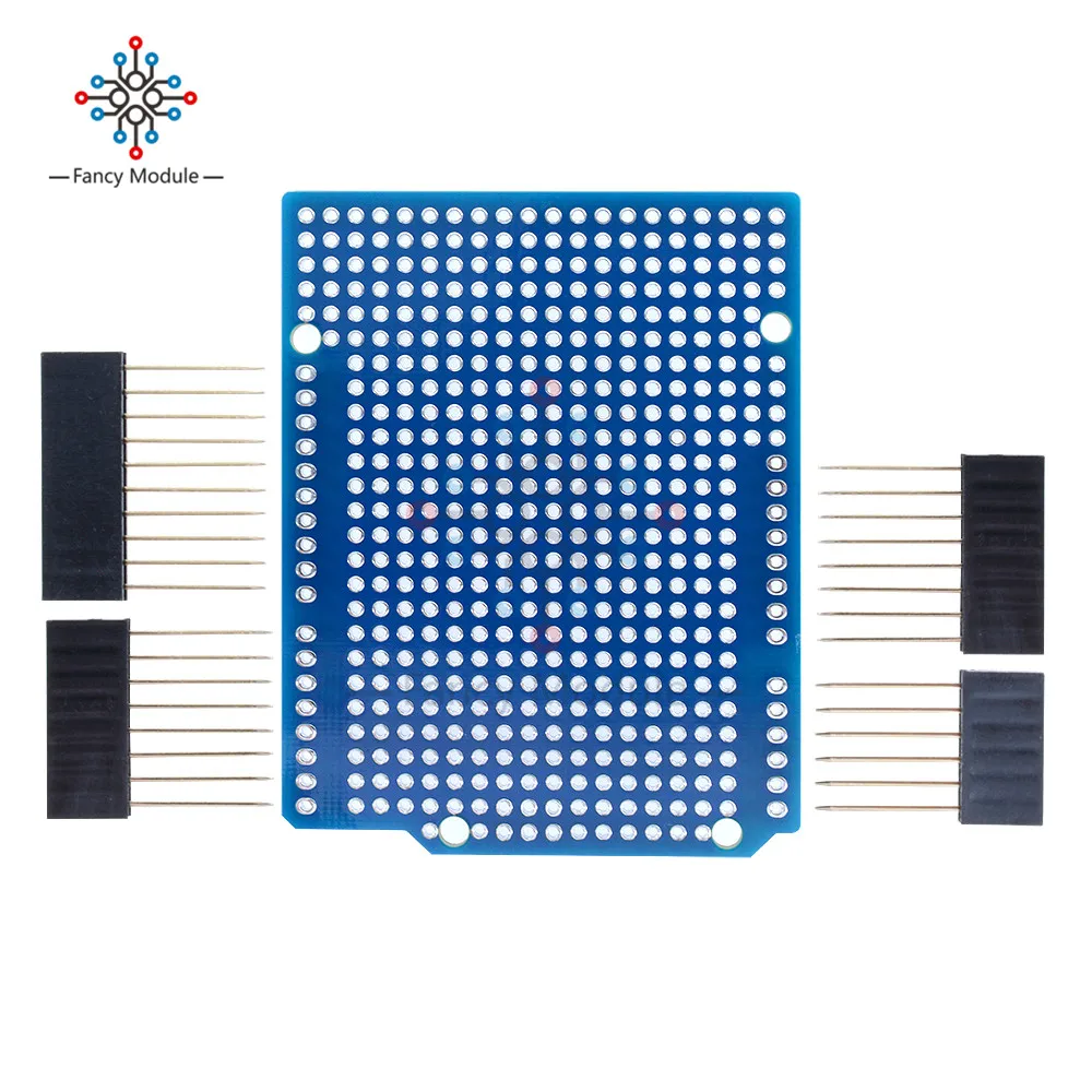 Прототип печатной платы для Arduino UNO R3 ATMEGA328P щит макетная плата Protoshield DIY FR-4 2,54 мм шаг 2 мм шаг отверстие один