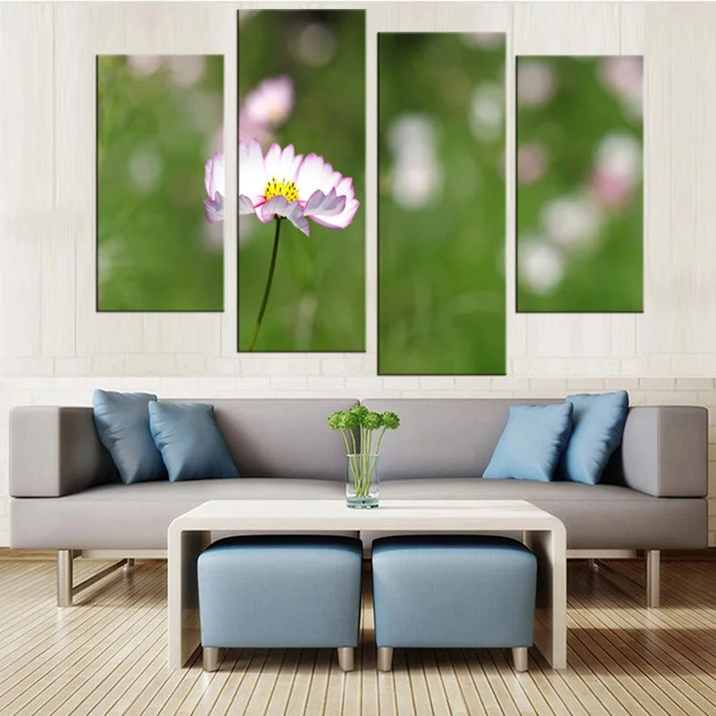 4 шт./компл. Цветочная серия Большая Картина на холсте настенное искусство