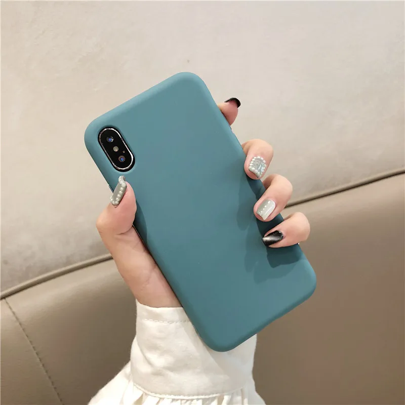 G Чехол яркого матового цвета для iPhone 7, 8 Plus, 6, 6 S X, Мягкая силиконовая задняя крышка из ТПУ для iPhone X, чехол XR, XS MAX, чехол для телефона, Capa - Цвет: G