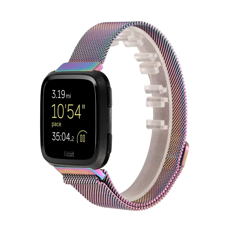 Металлический Браслет Fitbit Versa для магнитные петли Milanese Lock женщин и мужчин браслет