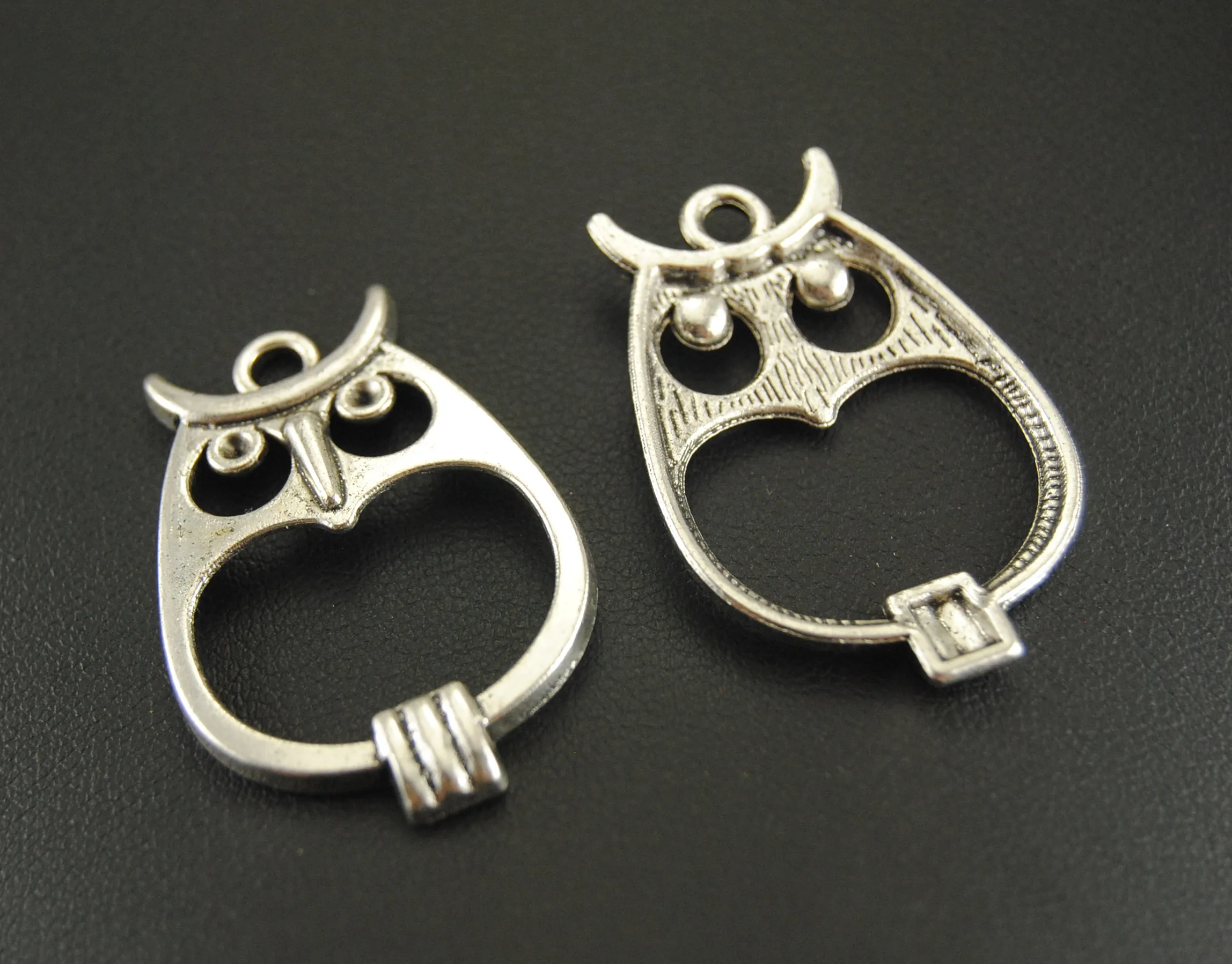 10 шт. 2 цвета сплав филигранная полая подвеска в форме совы Подвески для