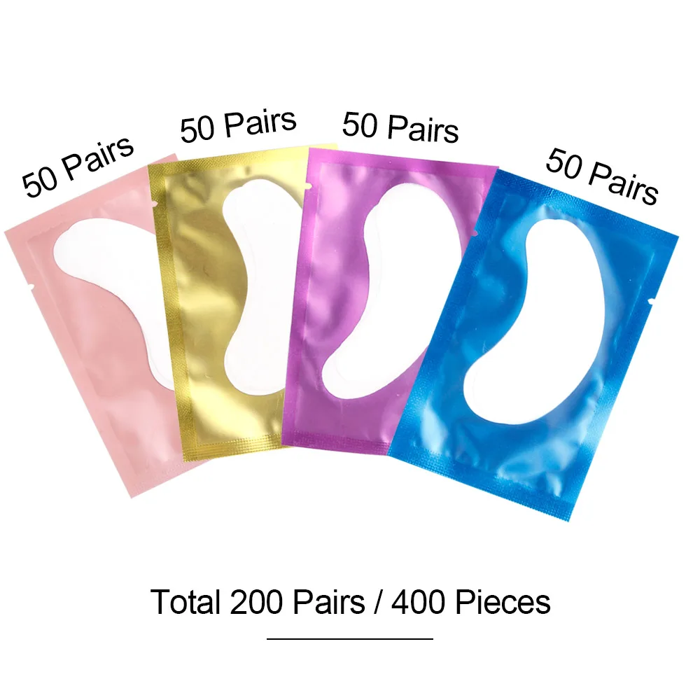Set 3 100/150/200 пар подушки для наращивания ресниц под ресницы патчи одноразовые смешанные Бумага подушка для ресниц Макияж инструмент - Длина: Set 3