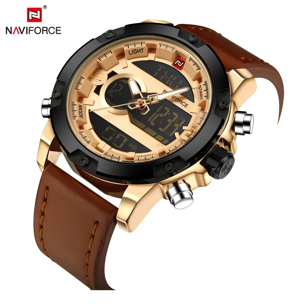 NAVIFORCE, роскошный бренд, спортивные часы для мужчин, кварцевые, navi force,, кожа, часы для мужчин, военные часы, Relogio Masculino seet