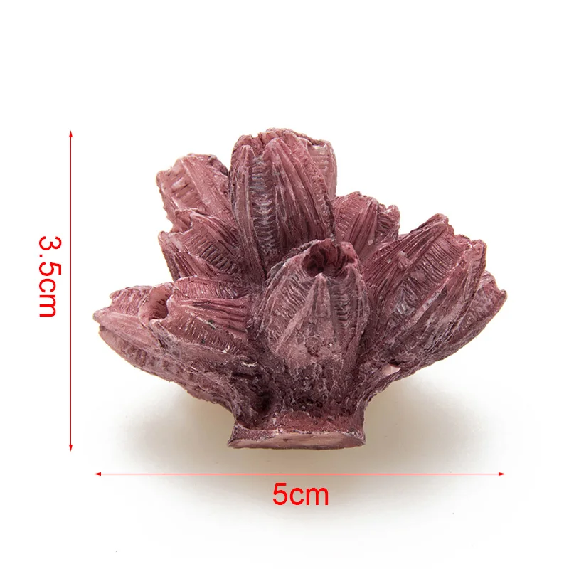 Resin Мини Искусственные резиновые кораллы коралловые рифы для аквариума орнамент искусственные водоросли растения пейзаж Коралловое дерево подводный аквариум украшения - Цвет: Resin