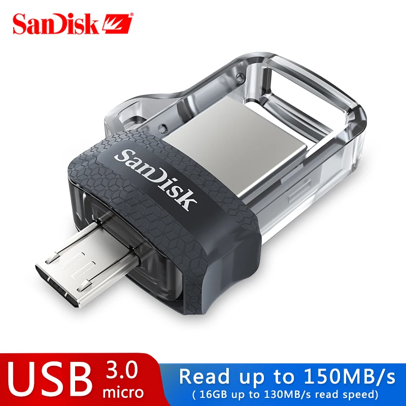 SanDisk OTG USB флэш-накопитель 256 ГБ 32 ГБ 16 ГБ USB 3,0 двойная мини-ручка привод 128ГБ 64 Гб Флешка для ПК и Android телефона и планшета