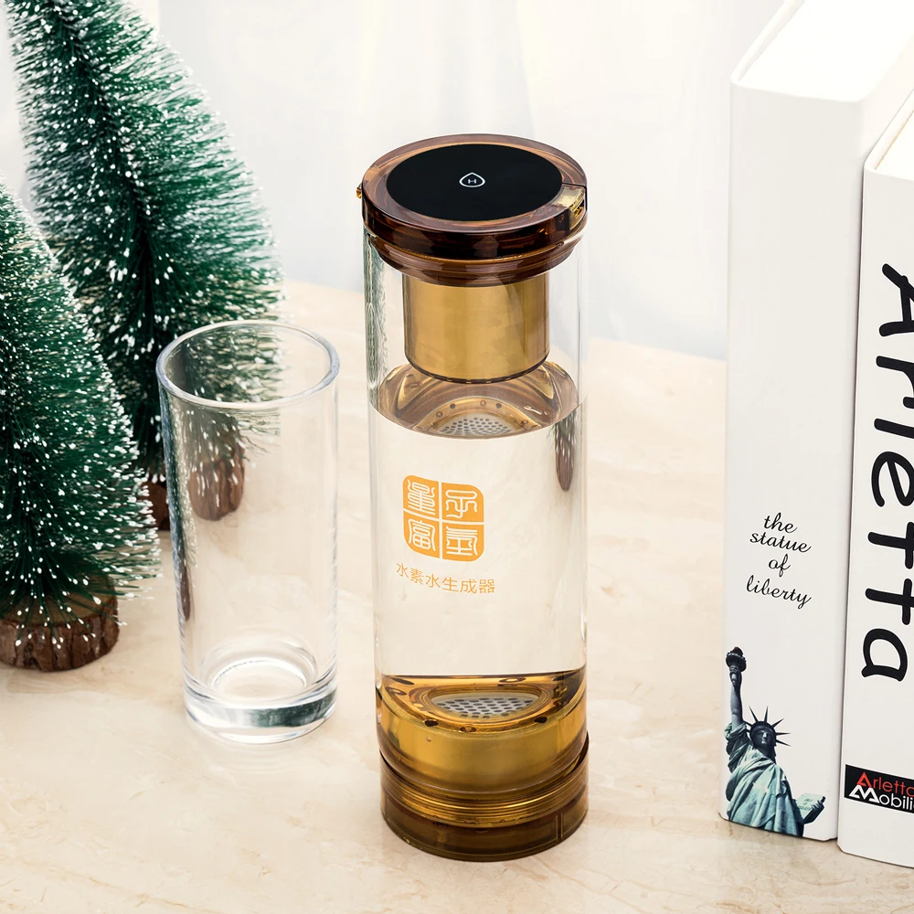 

Rechargeable Hydrogen Rich Water Generator Molecular Resonance Effect Technology 7.8Hz H2 Glass Bottle Improve Sleep Gift