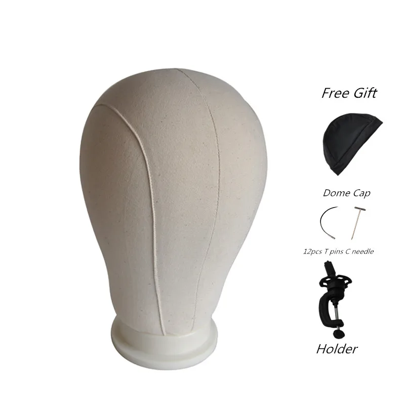 Голова для наращивания волос 21 &quot 25&quot Цвет: бежевый|canvas block head|block headwig stand |