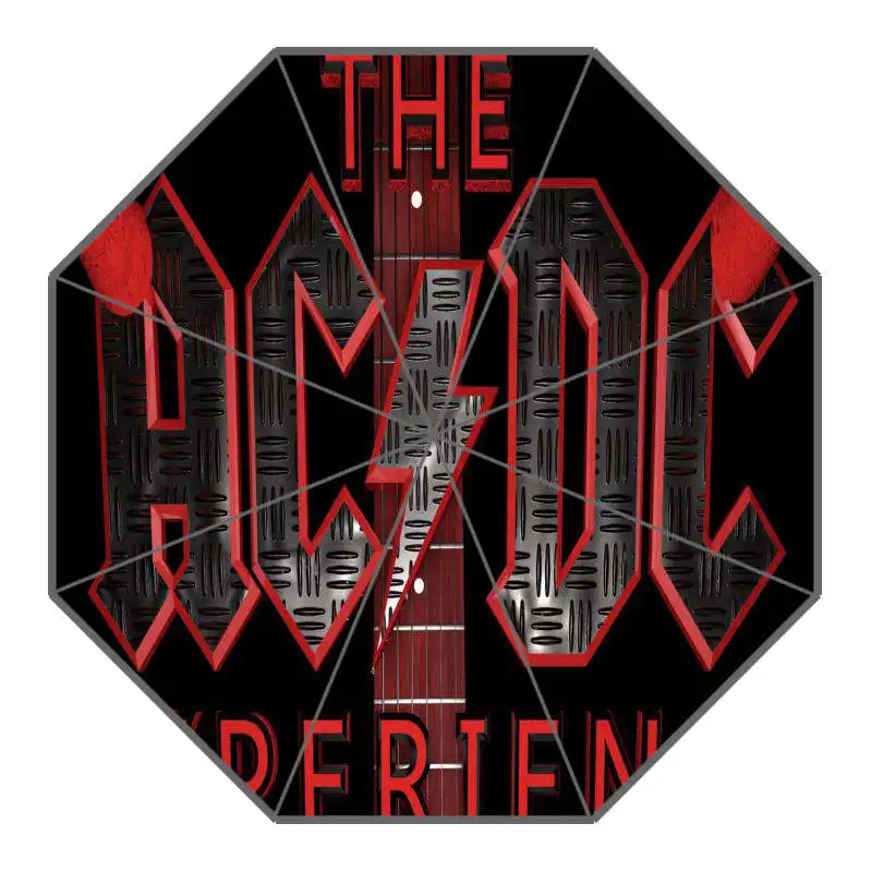 Группа acdc зонтик на заказ Печать Складной зонт от солнца дождь путешествия неавтоматический декоративный зонт высокого качества