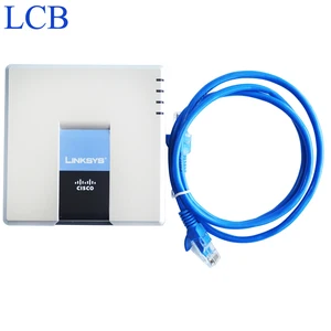 unlocked linksys voip ip phone adapter spa2102 sip router telephone server 1 wan 1 lan 2 fxs port ip service system device free global shipping