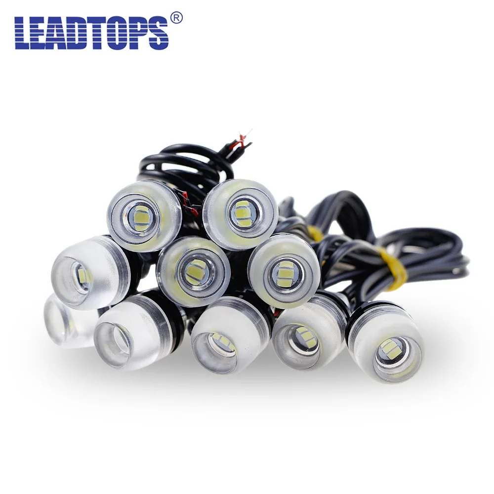 LEADTOPS 100 шт. DRL светодиодный дневной свет для автомобиля фары “орлиные глаза” светодиодный лампы Водонепроницаемый лампа фонарь для легкового автомобиля 12 v Приглашаем посетить наших заказчиков выставку CJ