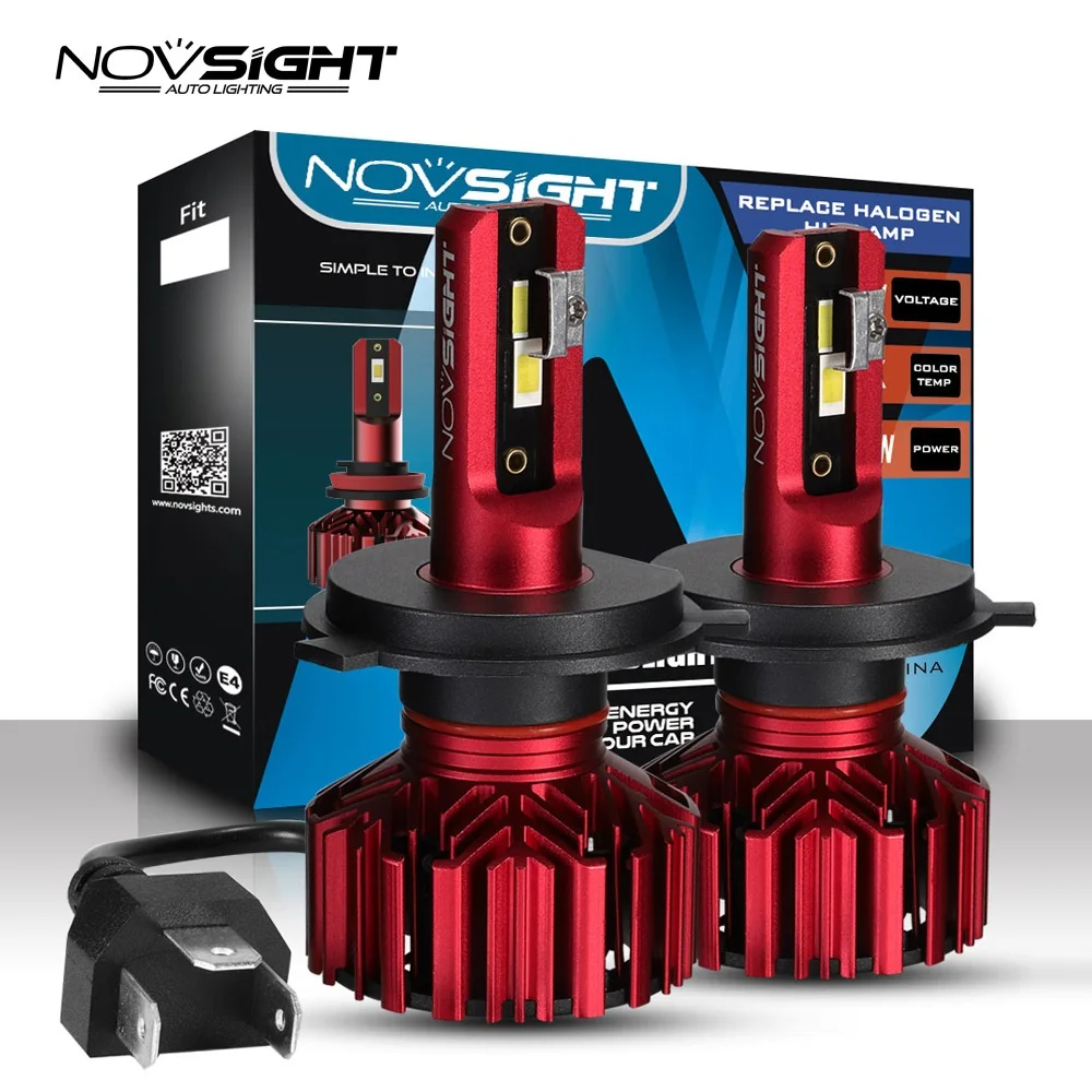 NOVSIGHT H4 H7 H11 H1 H3 H8 H9 9005 9006 Автомобильные светодиодные лампы для фар Hi Lo луч 60 Вт 10000LM