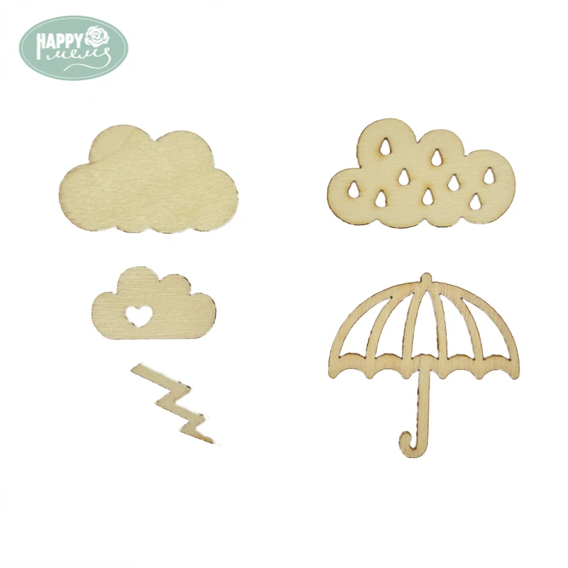 Happymems освещение деревянные формы Cloud Thunder украшения для скрапбукинга сделай сам