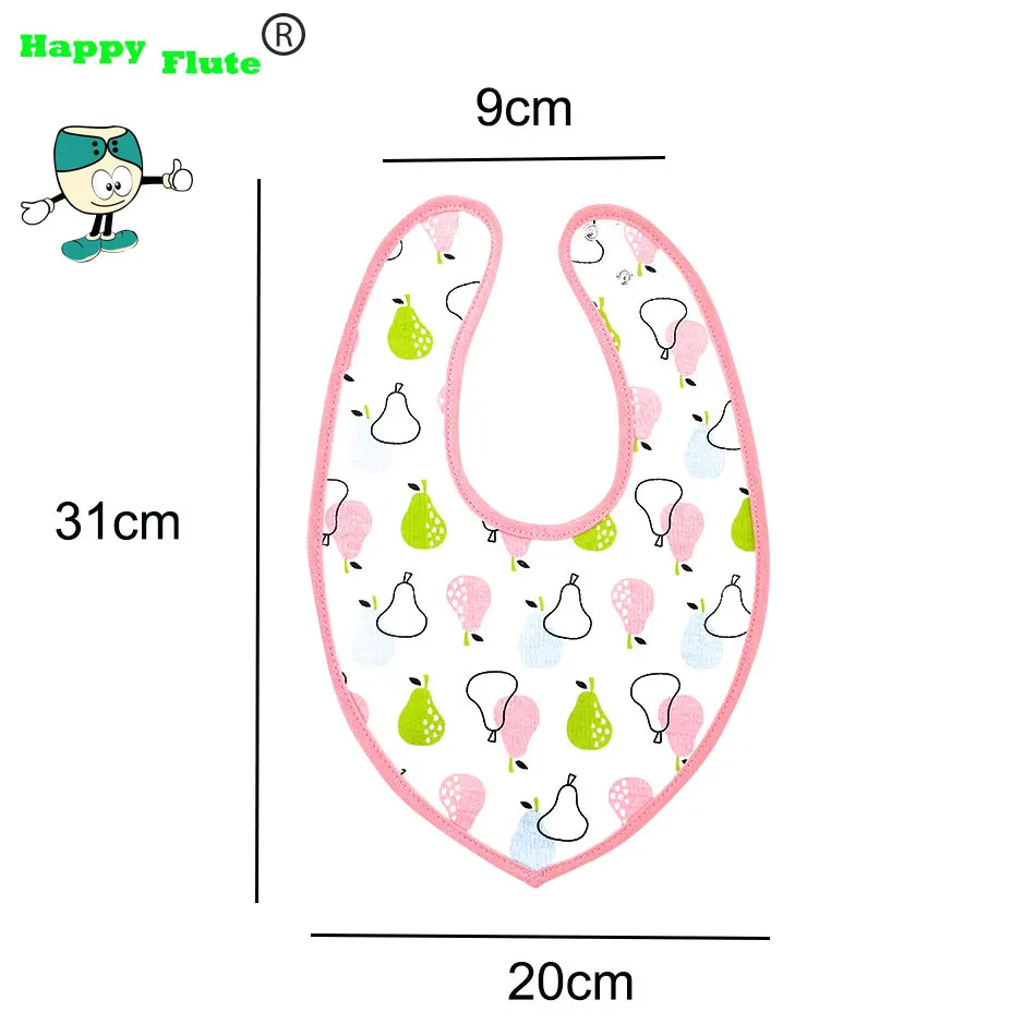 Happyflute 1 шт. хлопка высокого качества детские нагрудники Burp мода животных печати