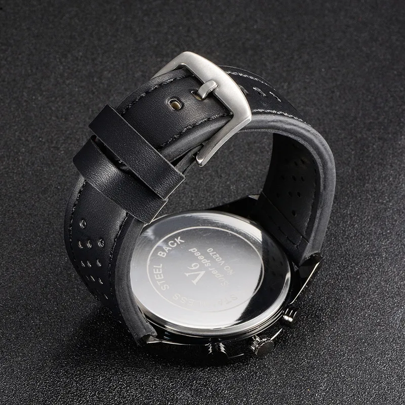 Mdnen мужские кожаные большие часы Топ бренд класса люкс дышащая повязка