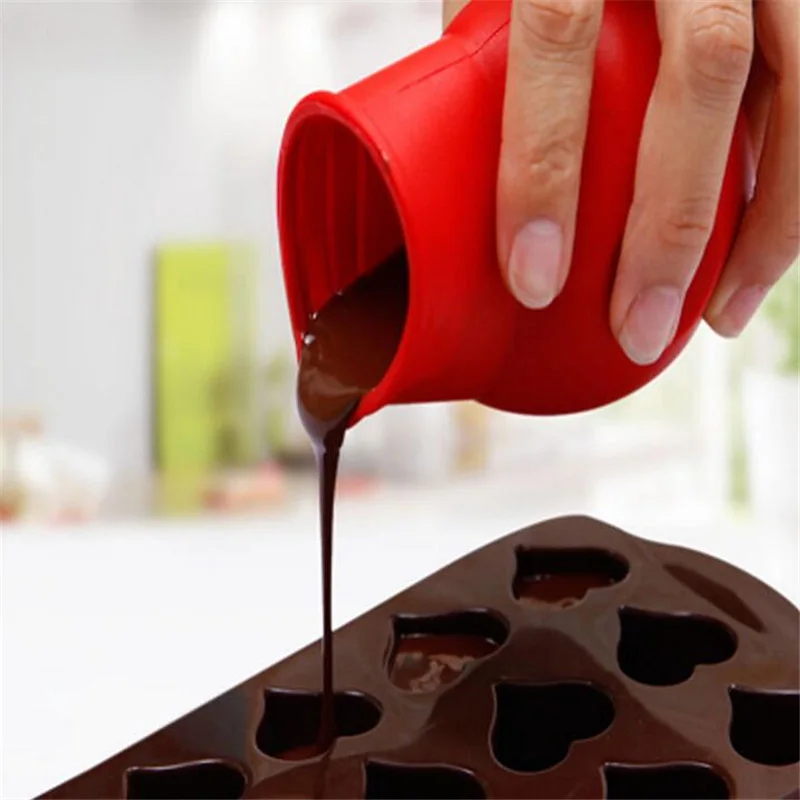 Практичный силиконовый плавильный горшок для шоколада форма масла соуса бутылка