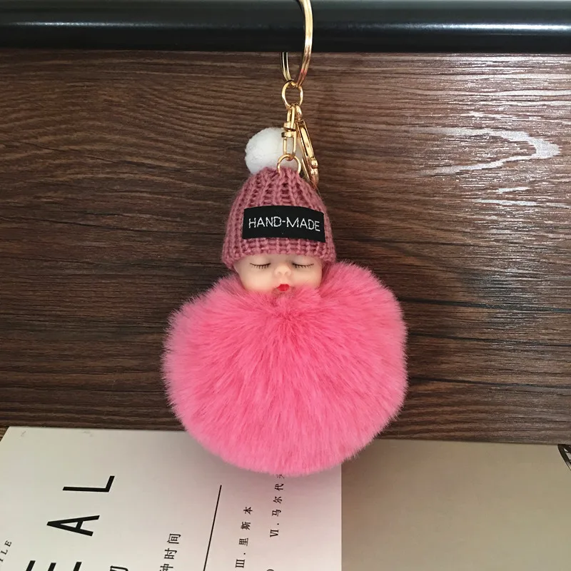 Мультяшная кукла Hairball брелок плюшевая Сумочка автомобильный брелок для женщин плюшевые брелки 30 цветов - Цвет: 1