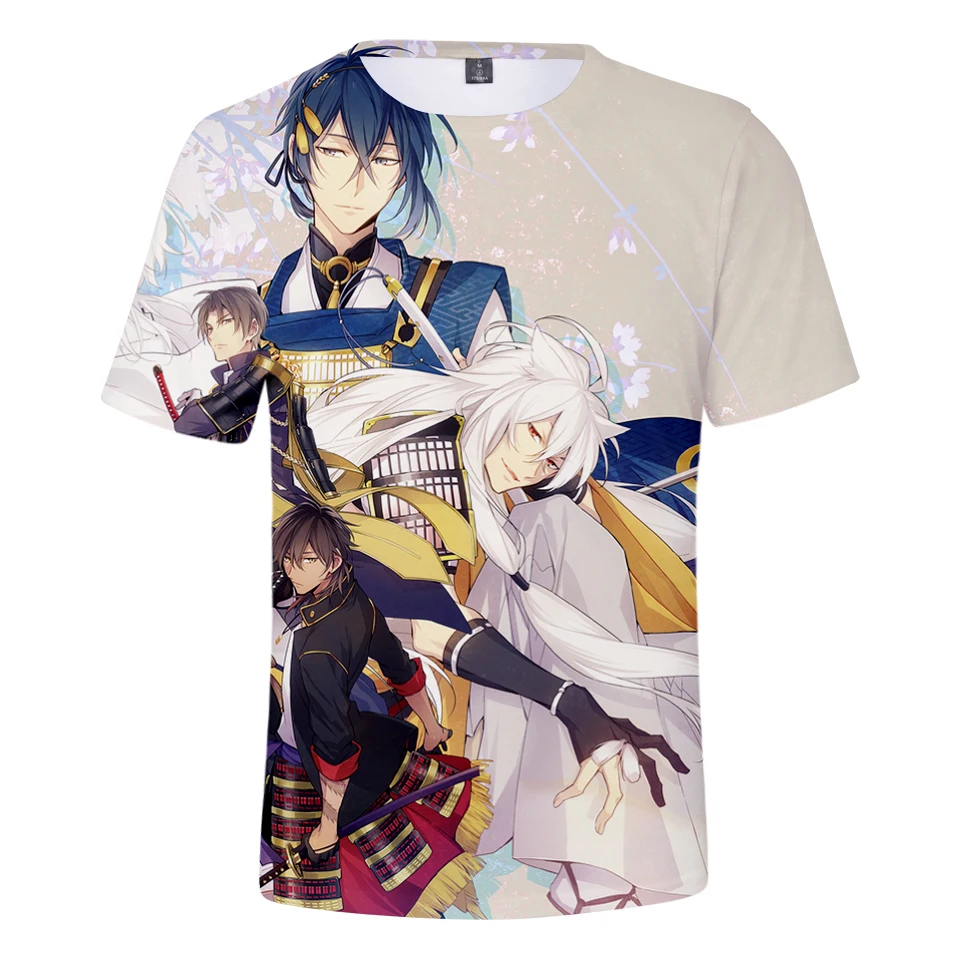 Aikooki новые katsugeki Touken Ranbu 3D Футболка Мужская/женская летняя обувь модные Harajuku аниме