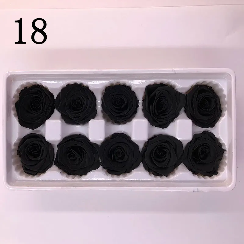 1 коробка, 10 головок, цветы, высокое качество, консервированные цветы, цветок, бесморская Роза, 4 см, диаметр, вечная жизнь, цветок, материал, подарочная коробка