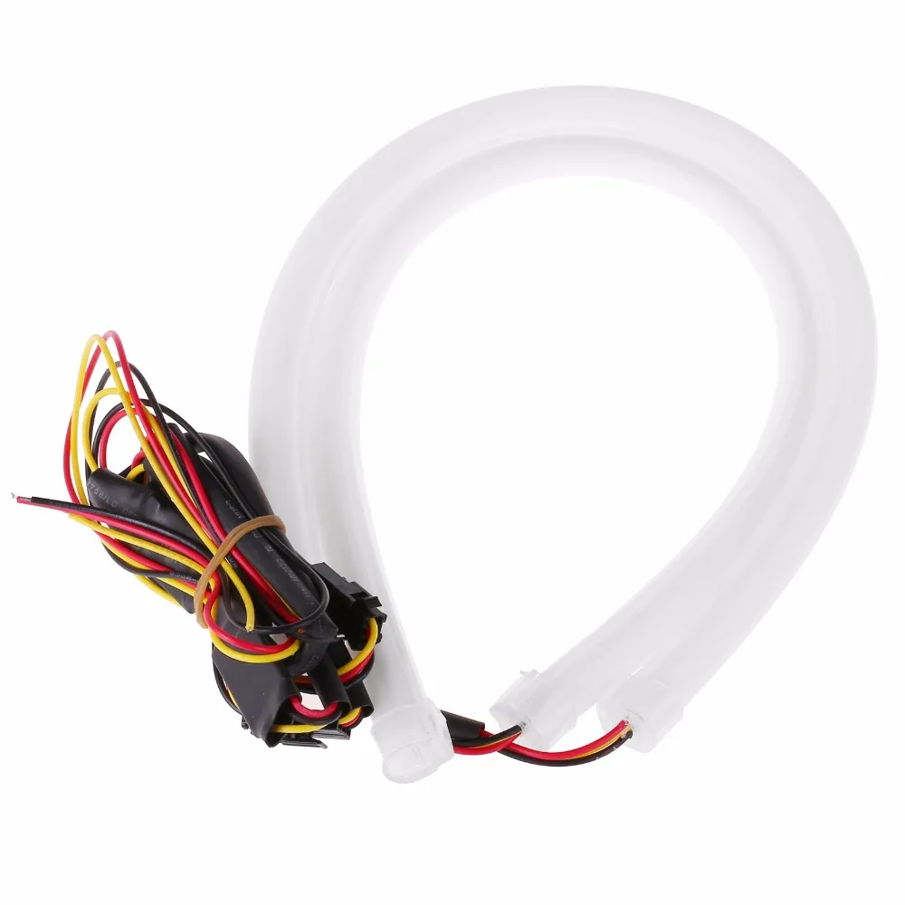 2 шт. DRL течет светодиодный автомобильный набор бег светильник Ангельские глазки