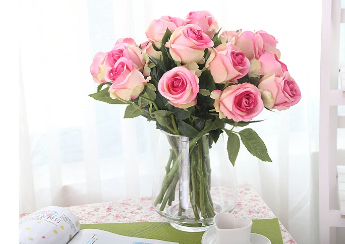 10 шт./лот тайский королевский искусственные цветы роуз без вазы скрапбукинг