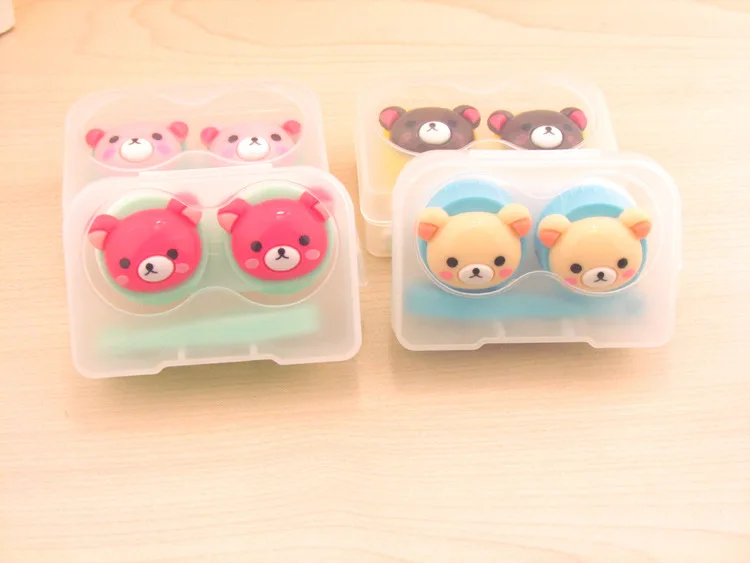 Бесплатная доставка! 1 партия = 20 комплектов! Контейнер для контактных линз с