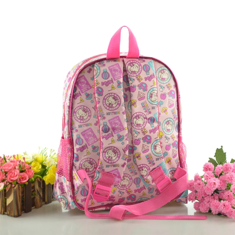 HelloKitty мультфильм девочка дети розовый прекрасный багаж стиль милые детские школьные рюкзаки