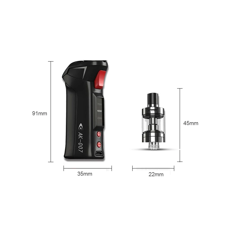 Новый Vape мод Регулируемая мощность дыма электронные 20 Вт до 40 70 вейпер