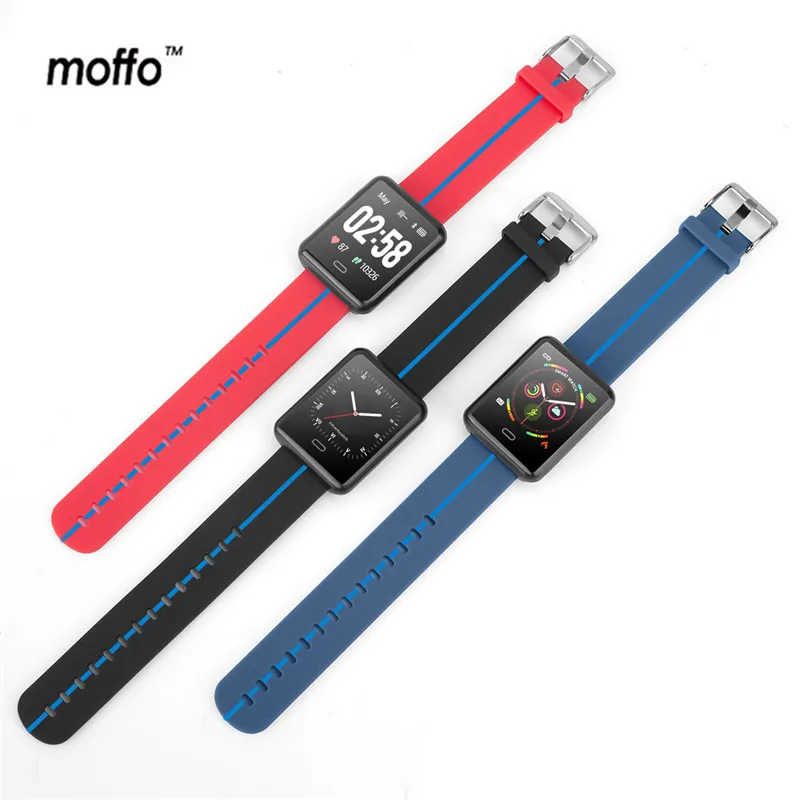 Moffo Smart Bracelet F5 Large screen handband two-color strap IP67 waterproof caring family sharing health data | Электроника