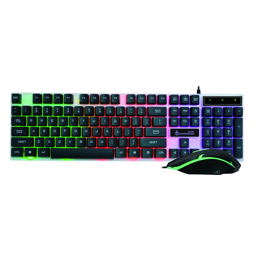 Английская игровая клавиатура D280 с подсветкой светодиодный RGB цветной колпачок