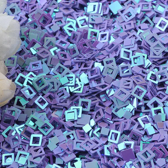 Light purple Выдалбливают квадратной формы блесток свободные блестки для рукоделия пайетки DIY Швейные аксессуары для одежды Lentejuelas Para Coser 5 мм - Цвет: Light purple