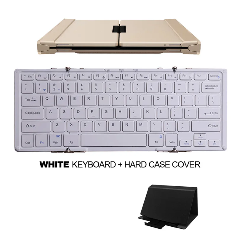 White with backlit B.O.W Беспроводная и Проводная bluetooth-клавиатура из алюминиевого сплава с красивой подсветкой для настольных ПК, iPad, iPhone и планшетов, ноутбуков - Цвет: White with backlit