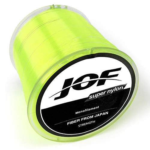 Yellow JOF нейлоновая леска 500 м экстремально сильная леска из мононити 5 LB-30 фунтов - Цвет: Yellow