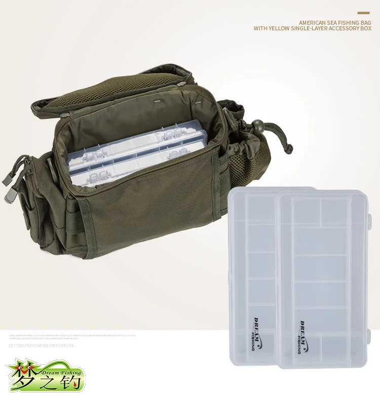 Мечта рыбалки 21*10,5*3,5 см Портативный Рыбалка Bait box один и двусторонняя рыболовные снасти приманка для хранения пластик аксессуар Коробки
