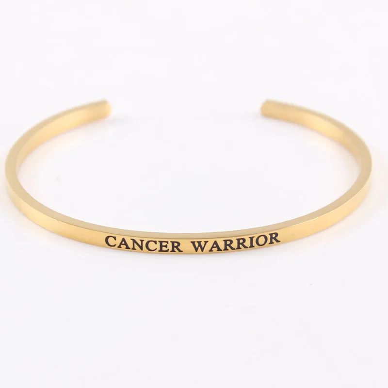 Браслет из нержавеющей стали великолепное предложение открытые манжеты Mantra Cancer