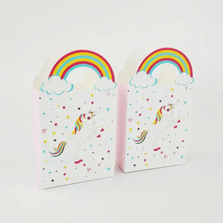 10 шт./компл. мультфильм крафт-бумага подарок с Unicorn мешки упаковка Подарочная