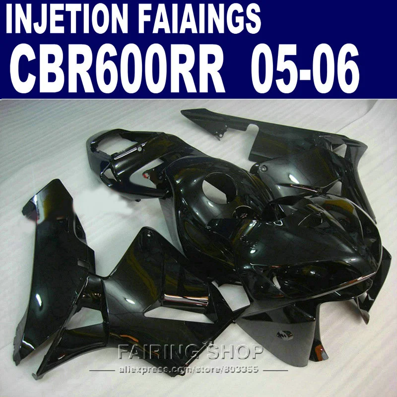 + 7 подарков обтекатель для HONDA CBR600RR 05 2005 (черные Обтекатели) cbr600 rr 06 2006 комплект