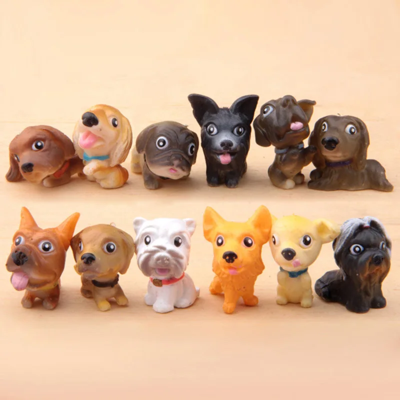 12 шт./компл. мини фигурки для собак My Dog Pet Puppy детей девочек и мальчиков коллекция
