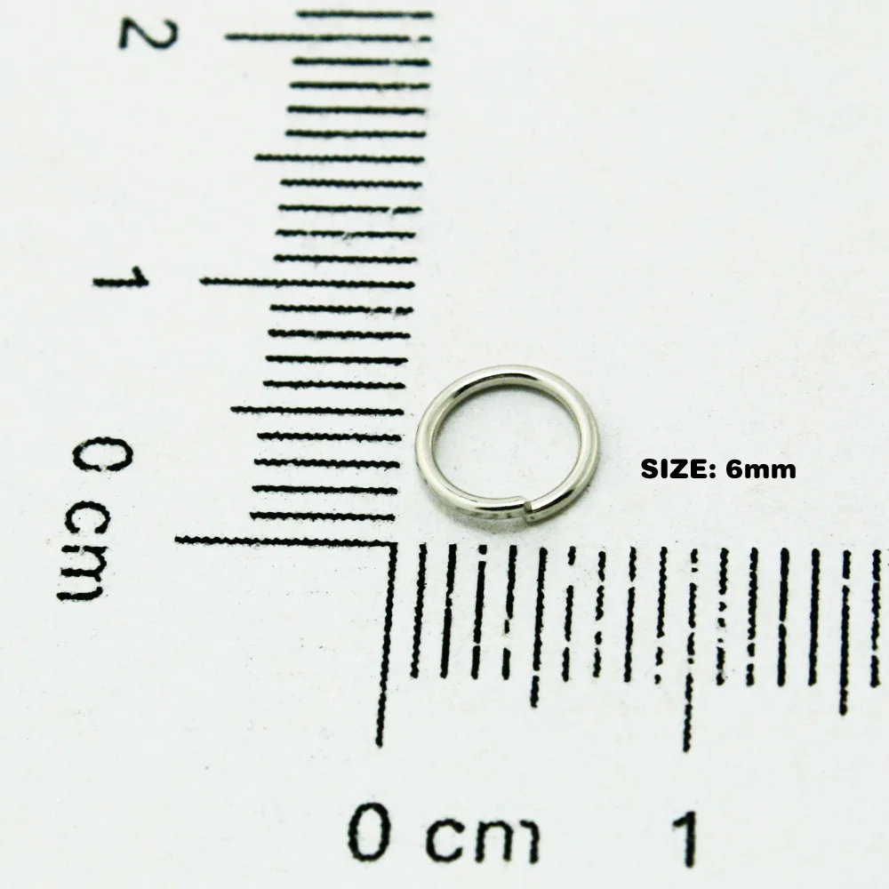Hot Fashion Approx 750pcs/lot Metal Open Jump rings White K 0.7X6mm Single Loops Rings FQA003-69 | Украшения и аксессуары